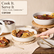 Carote 21-Piece Non-Stick Cookware Set,  Cookware Set, WHITE