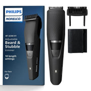 Philips Norelco BT3230/41 Beard Trimmer Series 3000 DualCut Blades Black