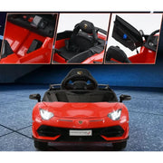 Spptty YBWL1J24R1013 12V Licensed Lamborghini Sports Car, Red