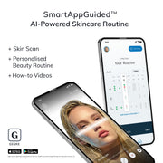 GESKE SmartAppGuided Sonic Thermo Facial Brush, 6-in-1 Multifunctional Skincare Device with Thermal Warming and Youthful Glow Massage, Rechargeable, Gray, GK000086SL02