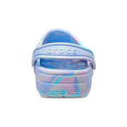 Crocs Kids Classic Marbled Tie Dye Clog, Moon Jelly Multi, Lightweight Waterproof Breathable, 1 Little Kid, 207002