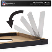 Wild Sports NFL Los Angeles Chargers Cornhole Set, 2'x3' MDF Wood Boards, 8 Double-Stitched Polyester Bean Bags, Gray Wood Design, TTW1N-125-K