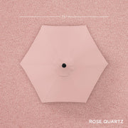 Best Choice Products Outdoor Market Patio Umbrella, Heavy-Duty Steel Frame, Weather-Resistant Polyester Canopy, Push-Button Tilt, Crank Lift, Vented Top, 7.5ft, Rose Quartz