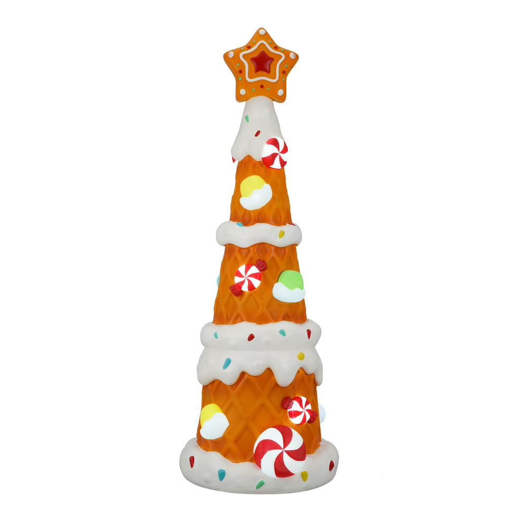 Holiday Time X4103602531 Lighted 36inch Blow Mold Waffle Cone Tree