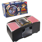 Cool Chimpanzee Automatic 2-Deck Card Shuffler, Black Plastic