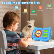 YQSavior 7 in 1024 x 600 Child Tablet 32 GB, Android 12, Wi-Fi, Blue