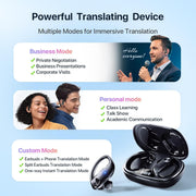 Hosaud AI Translation Wireless Bluetooth Earbuds, Real-Time 144 Languages, Noise Canceling, Offline Mode, 60H Playtime, IPX6 Waterproof, S50