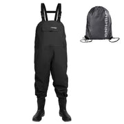 Lightweight Chest Waders, Breathable Fishing Waders for Men Women Waterproof Hunting Chest Wader, Size:US 13-14, Black