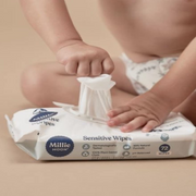 Millie Moon 81083767 Sensitive Baby Wipes, 99% Natural Plant-Based, Fragrance-Free, Biodegradable, Embossed Texture, 648 Count
