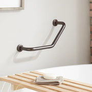 Signature Hardware GB09083-ORB Lenoir Solid Brass Angled Grab Bar, Oil Rubbed Bronze