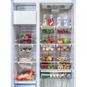 Vensio Clear Pull-Out Fridge Drawer Organizer Bins Under Shelf Storage Box with Handle