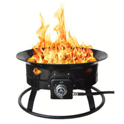 Flame King FKG6501D Portable Propane Outdoor Gas Fire Pit W/ Cover & Carry Kit 19-Inch 58,000 BTU