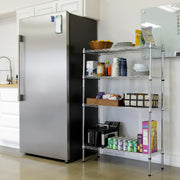 Hyper Tough 42374C 4 Tier Wire Shelf Unit, Chrome, 1400 lb. Capacity, Adult