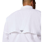 Columbia Mens PFG Bahama II Long Sleeve Fishing Shirt, White, Medium, UPF 30 Sun Protection, Quick-Dry Nylon, Relaxed Fit, 101162