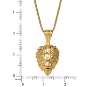 Brilliance C600756Y-M.WM Fine Jewelry Stainless Steel IP Yellow Plated Lion Pendant Necklace, 22