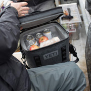 YETI Hopper Flip 12 Soft Cooler, Leakproof HydroLok Zipper, ColdCell Insulation, Charcoal, 12 qt, 18010110002