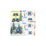 4DRC 4D-V8 Mini Drone, Suitable for Children and Beginners, 3 Batteries and Storage Bag Height Hold, Headless Mode, 3D Flip and Auto Hover, Blue