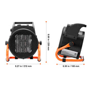 KFFKFF Greenhouse Heater, 1500W PTC Rapid Heating, Overheat Protection, 3-Speed Adjustable Fan, Compact Portable Design, BGP1506-150