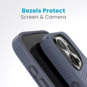 Speck Products 150499-3156 MagSafe Case for iPhone 15 Pro - Drop & Camera Protection, Mystery Blue/Faded Denim