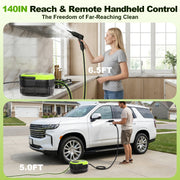 KANFUAQ Handheld Steam Cleaner, 2500W Power, 3-Level Adjustable Steam, 1.4L Large Tank, 15-Piece Accessory Kit, Portable Steamer for Home Car Kitchen Bathroom, TC-SC-005