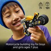 LEGO Technic Yellow Motorcycle Building Set, 151 Pieces, Ages 7+, Multicolor, 6590592