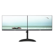 Doublesight DS-2400A Dual Monitor Bundle, 2x 24in Full HD 1920x1080 Monitors, 75Hz Refresh Rate, HDMI VGA Connectivity, Dual Monitor Stand, Black