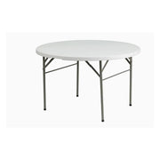 Flash Furniture DAD-122RZ-GG 48'' Round Bi-Fold Granite White Plastic Folding Table