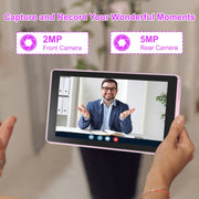 HDTABLET 7 Inch Android Tablet, Quad-Core 1.5 GHz Processor, 6GB RAM, 32GB Storage, 1TB Expandable, WiFi6, 1024x600 IPS Touchscreen, Dual Camera, 3000mAh Battery, Pink