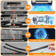 Gyreuni FVC-B-619 Food Vacuum Sealer Machine with 10 Smart Modes, Double Seal Technology, Black