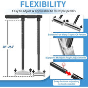 OceanicEcho Hand Controls for Disabled Drivers, Adjustable Length 20.1-27.5 in, All-Black, Portable, Tool-Free Install