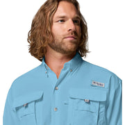 Columbia Bahama Short-Sleeve Button-Down Shirt - Vintage Blue - M