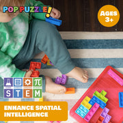 Power Your Fun Pop Puzzle 27pc STEM Learning Jigsaw Sensory Fidget Toy for Kids Ages 3+, Red B09F4FKQNR