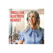 Poly Voyager 4310 UC Wireless Headset, Single-Ear, Bluetooth 5.2, USB-A Adapter, Noise-Canceling Dual Mic, Adjustable Padded Headband, Teams Certified, Charge Stand, 218471-02