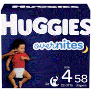 Huggies 15134835 Overnites Diapers size 4 58 Count