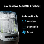 Baby Brezza Bottle Washer Pro, Automatic Bottle Washer Sterilizer Dryer, White, 4 Bottle Capacity, BRZ0103