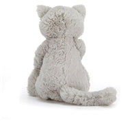 Jellycat Bashful Grey Kitty Stuffed Animal, Medium 12 inches