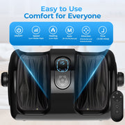 Anqdy Foot Rolling Massager Machine with Heated Therapy, Remote Control, Portable Design, Black