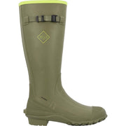 The Original Muck Boot Company Harvester Tall Men's Waterproof Rubber Work Boot, Olive and Lime, 18 in Height, MRBM300S