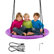 Costway SP36638PU Flying Saucer Tree Swing Outdoor Play Set Kids, Purple