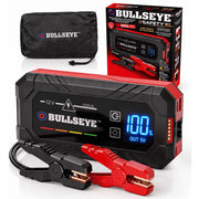 Bullseye SafetyXL 12V 1000A Portable Car Battery Jump Starter with Lithium-Ion Power Bank, LED Light, Jumper Cables for 6.0L Gas and 3.0L Diesel Engines, 6825