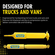 Monroe Gas-Magnum Shock Absorber, Heavy-Duty Nitrogen Gas Charged, Yellow, Fits Ford Excursion F-250 F-350 Super Duty 34684