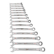 Milwaukee 48-22-9416 SAE Combination Ratcheting Wrench Mechanics Tool Set (15-Piece)