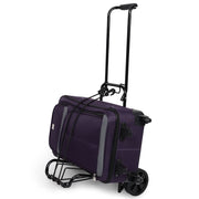 Protege Metal Folding Luggage Cart, Heavy-Duty Steel, Adjustable Height 39 in, 15 in Platform, Black, 3 lbs, 75 lb Capacity