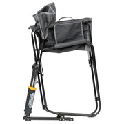 GCI Outdoor Freestyle Rocker XL Camping Chair, Oversized Design, Steel Frame, Spring-Action Rocking Technology, Pewter