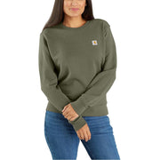 Carhartt Relaxed-Fit Midweight French Terry Crew-Neck Sweatshirt - Dusty Olive - XL