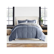 Casual Comfort Solid Reversible Lightweight Down Alternative Comforter Set - STONE LIGHT GRAY ONE SIZE