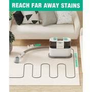 HAUSHOF Portable Carpet Spot and Upholstery Cleaner, 12Kpa Suction, Dual-Tank System, Lightweight 8.5 lb, Includes Cleaning Solution and Measuring Cup, HH23110AE
