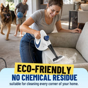 Earnlytozv Handheld Steam Cleaner, 1050W High Power, 230F Steam, 350ml Tank, 11 Accessories, Blue and White, JQB-399