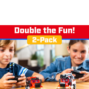 USA Toyz F1-FIRETRK2-RED Force1 2.4GHz RC Mini Firefighter Truck Tank + Boom Firetruck, 2pk, 1:64 Scale, Vibrant LEDs Toys for Kids Boys & Girls Ages 6+