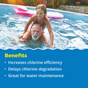All Chem Industries In The Swim Pool Stabilizer 100% Cyanuric Acid Chlorine Protection 45 lb U081045045AE